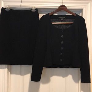 Navy blue women’s skirt suit